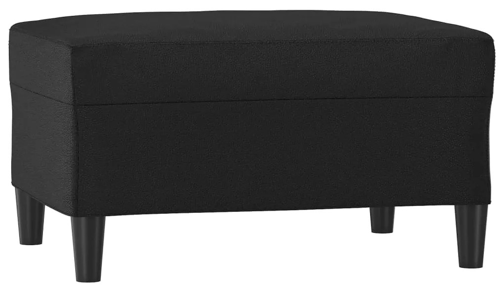 Poggiapiedi nero 70x55x41 cm in similpelle