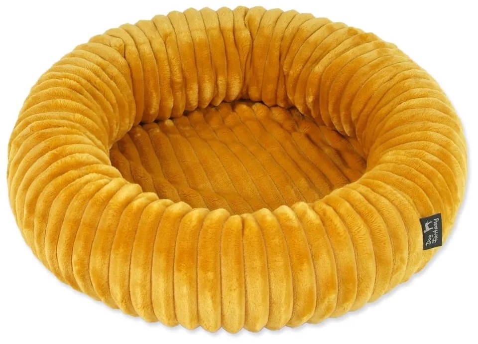 Cuccia color senape per cane ø 60 cm Dog Fantasy Stripe – Plaček Pet Products