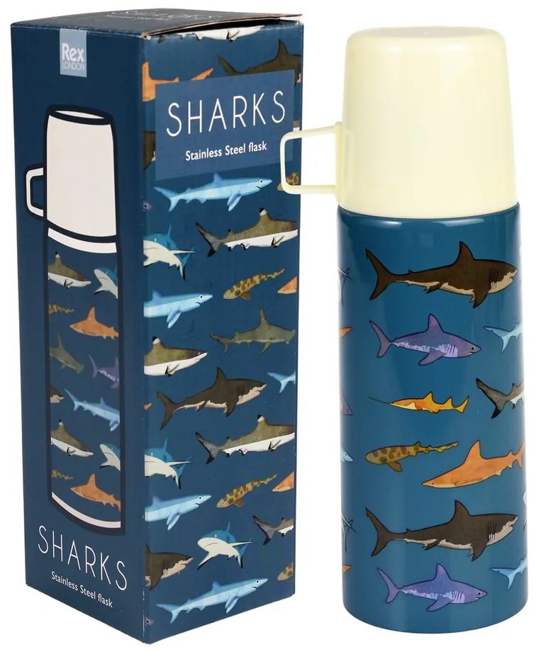 Borraccia termica blu 350 ml Sharks – Rex London