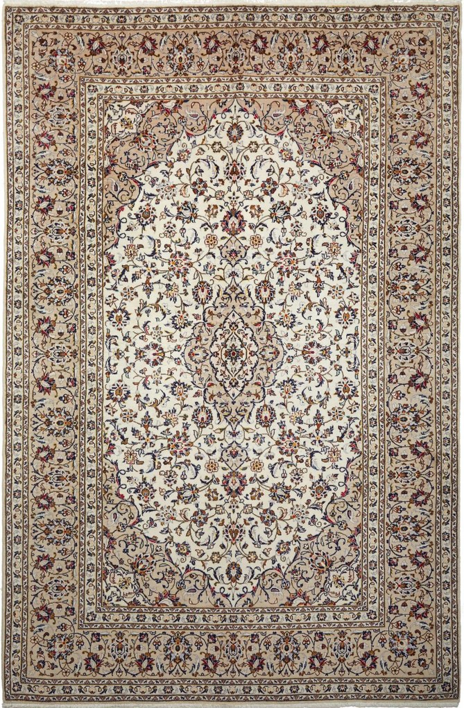 Kashan Tappeto persiano 200 x 300 Beige (Iran) Annodato A Mano
