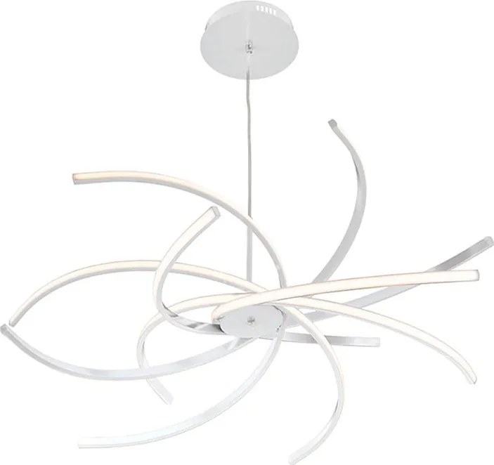 Lampadario LED moderno Elettra bianco ø98cm, luce naturale 6400 lumen, NOVECENTO