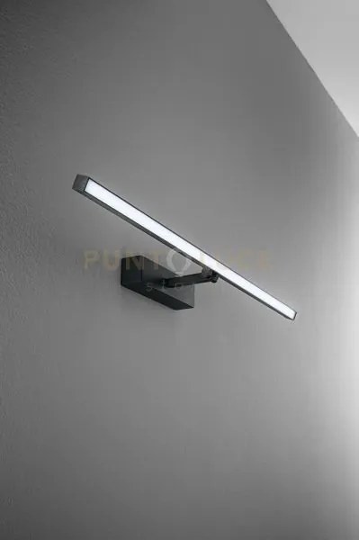 Applique in metallo verniciato nero riga led 24w cct 3000k 4000k 60...