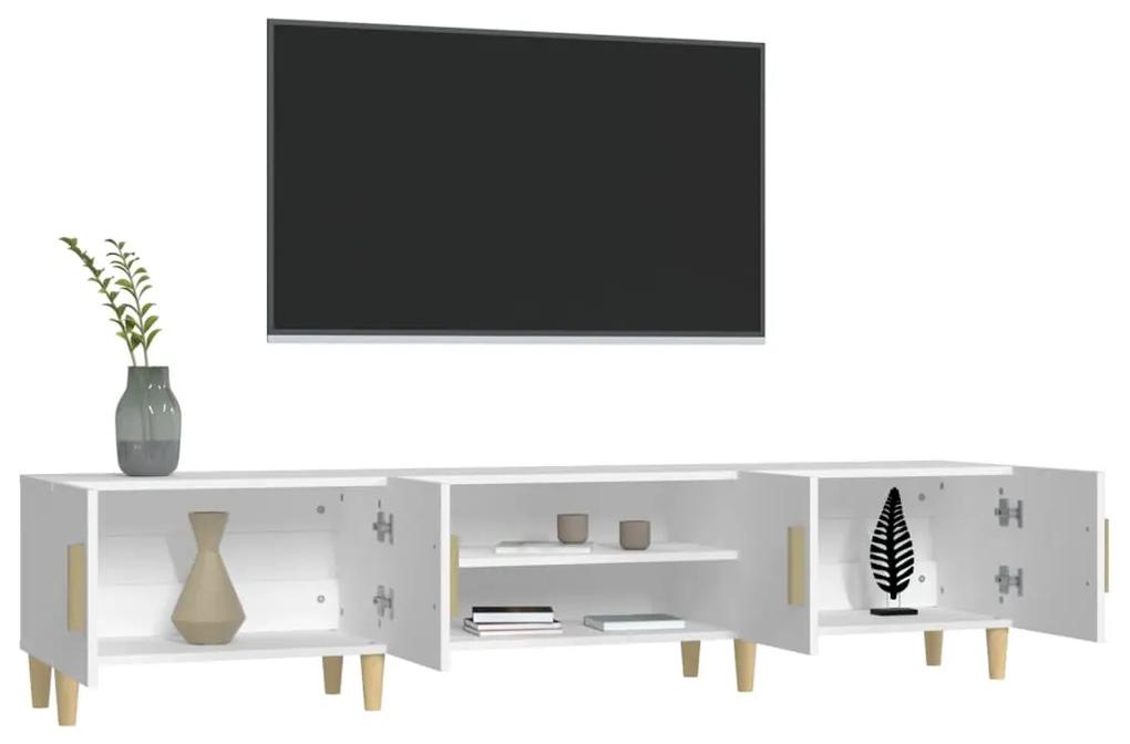 Mobile porta tv bianco 180x31,5x40 cm in legno multistrato
