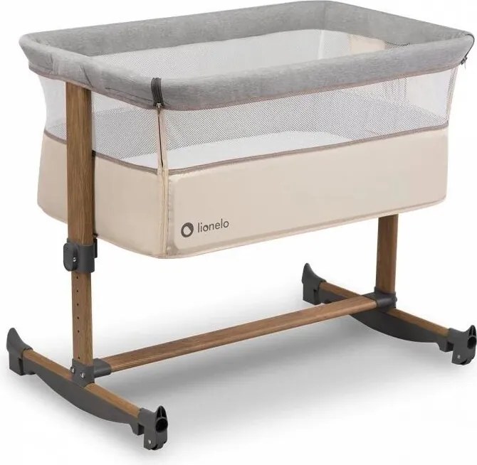 Lionelo - Lettino 3 in 1 per bambini LEONIE grigio/beige