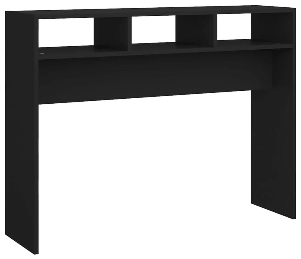 Tavolino Consolle Nero 105x30x80 cm in Legno Multistrato