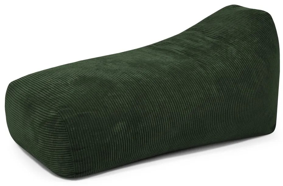 Puof a sacco verde con rivestimento in velluto a coste Snug Long 140 – SLOWDOWN