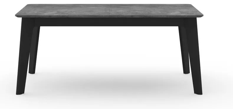 Tavolo da pranzo pieghevole nero con piano in cemento 100x180 cm Shadow - TemaHome