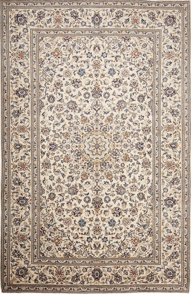 Kashan Tappeto 300 x 200 Beige (Iran) Annodato A Mano