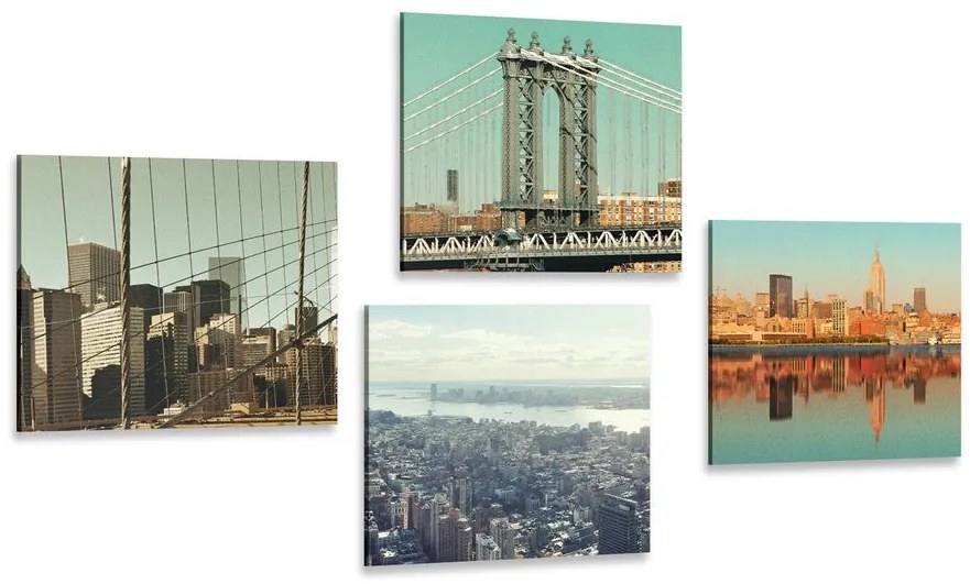 Set di quadri – Vista sulla città di New York
