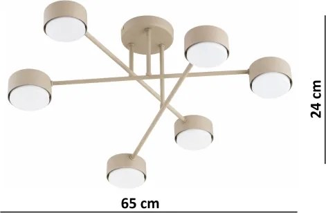 Brilagi - Plafoniera LED MONO 6xGX53/13W/230V beige
