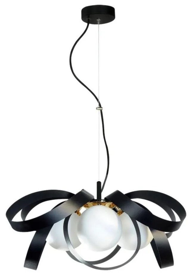 Zuma Line 1139 - Lampadario a sospensione con filo NELA FLAT 4xE14/40W/230V nero