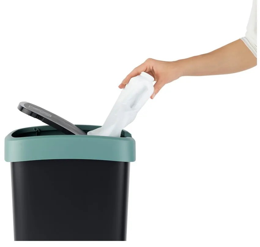 Bidone per rifiuti in plastica riciclata 50 L Twist - Rotho
