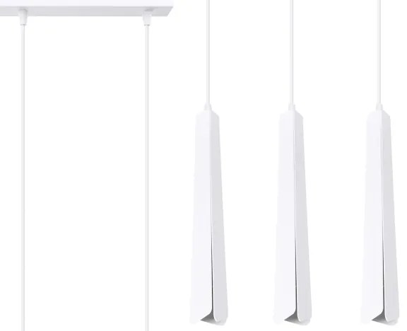 Sollux SL.1399 - Lampadario a sospensione con filo PRYSM 3xG9/8W/230V bianco