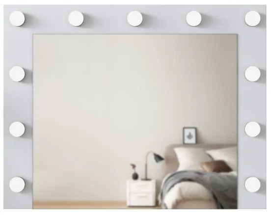 Specchio da parete con mensola RANI 90x71,8 cm bianco