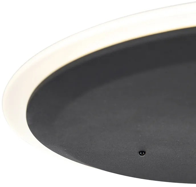 Lampada da terra moderna nera con LED dimmerabile e braccio di lettura - Strela