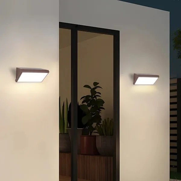 Brilagi - LED RGBW Applique da esterno TRIANGLE 1xE27/9W/230V marrone IP65