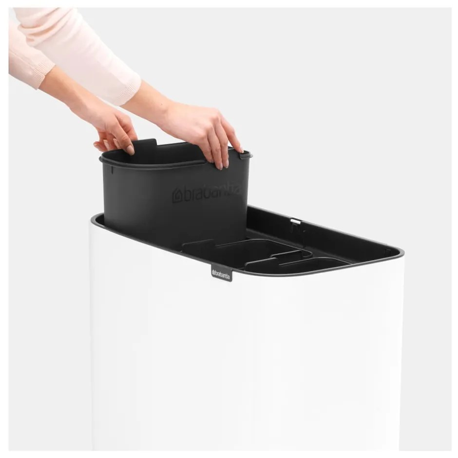 Cestino per la spazzatura in acciaio bianco per raccolta differenziata/touch 33 l Bo Touch Bin – Brabantia