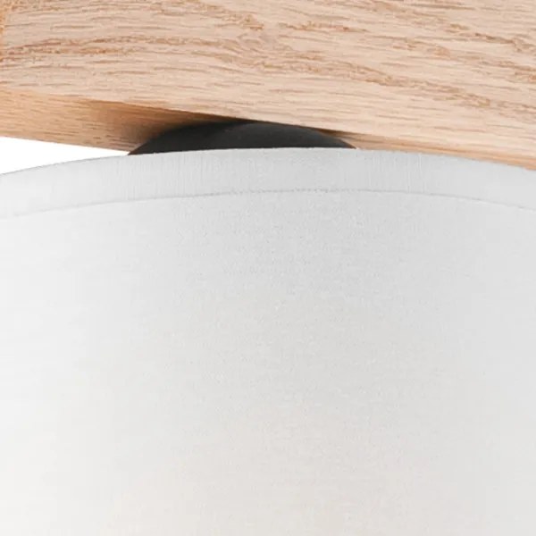 Lampadario fisso ANDREA 3×E27/60W/230V Quercia/bianco