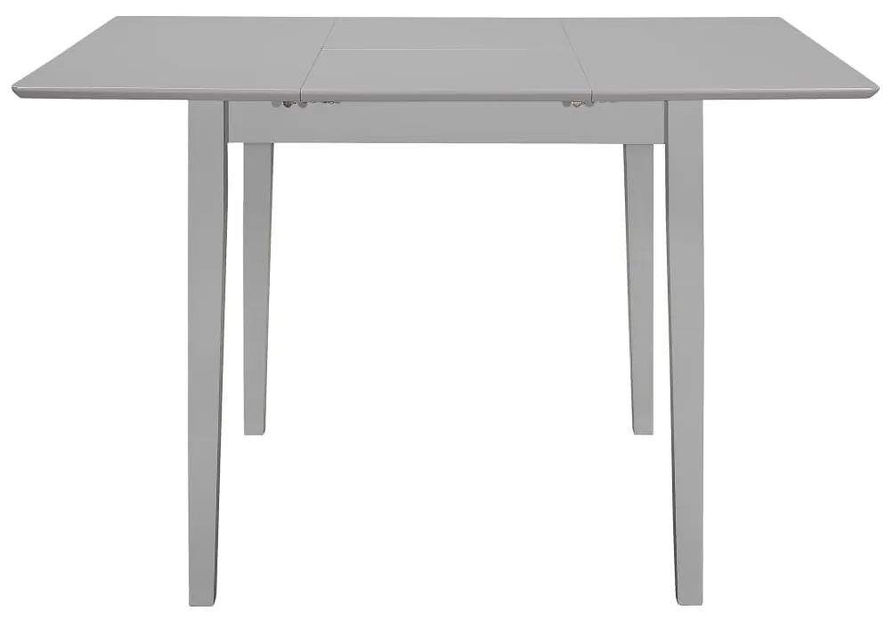 Tavolo da pranzo estensibile grigio (80-120)x80x74 cm in mdf