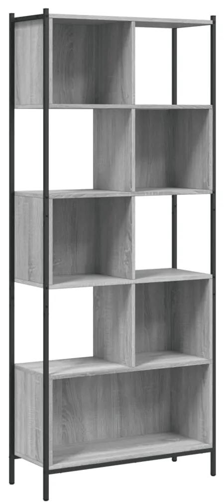 Libreria grigio sonoma 72x28x172 cm in legno multistrato
