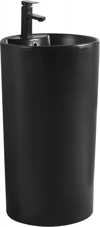 Mexen Mana lavabo a colonna 45 x 45 cm, nero opaco - 26074670