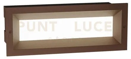 Ges1192c- segnapassi incasso led 3000k 587lm 13w colore marrone