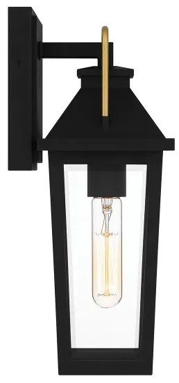 Quoizel QZ-BUCKLEY-S-MBK - Applique da esterno S BUCKLEY 1xE27/40W/230V IP44