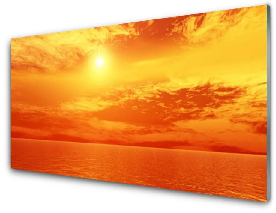 Quadro su vetro Sole Mare Paesaggio 100x50 cm