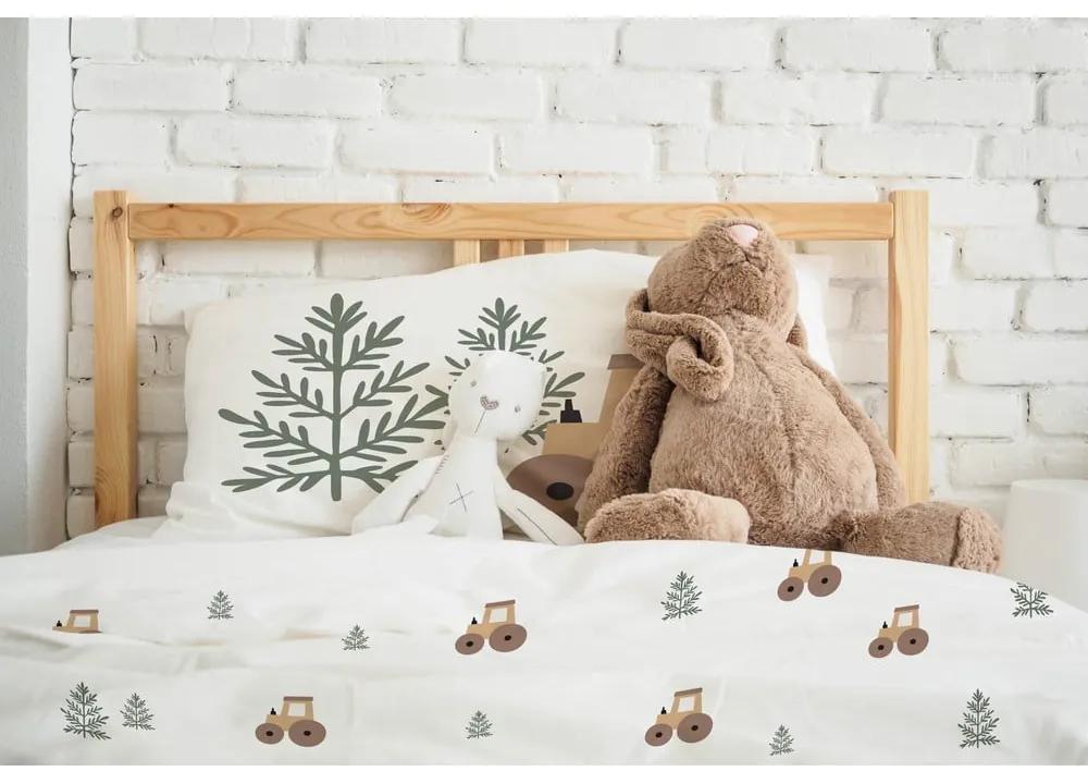 Biancheria da letto singola per bambini in cotone sateen 140x200 cm Winter Tractor - Butter Kings