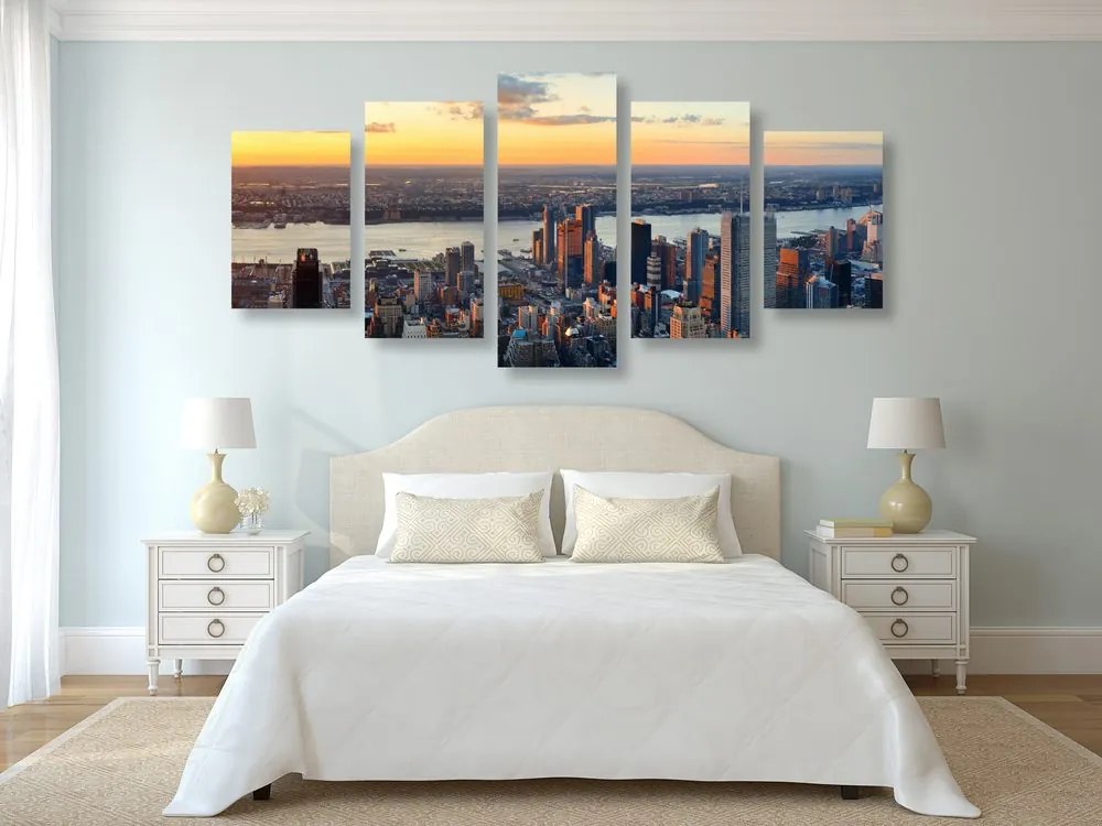 Quadri 5 pezzi – Panorama di New York