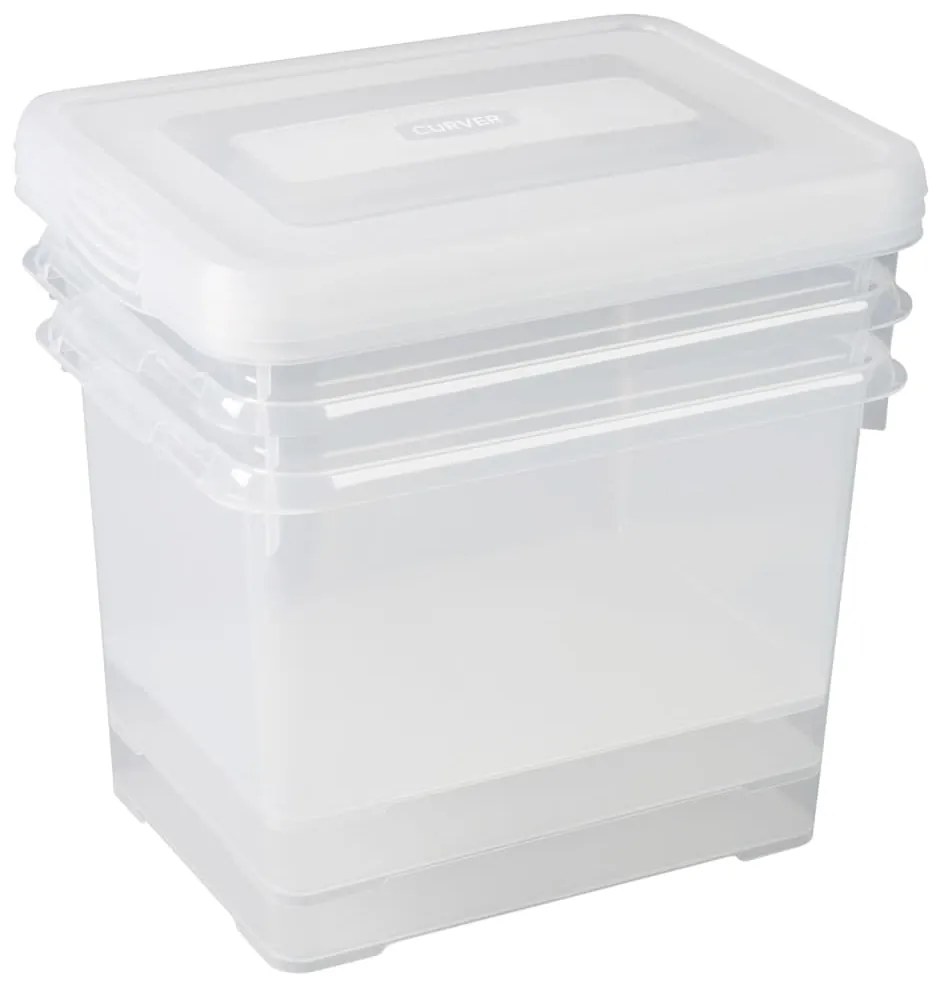 Set Di Scatole Portaoggetti Handy 3x20 L Trasparente /