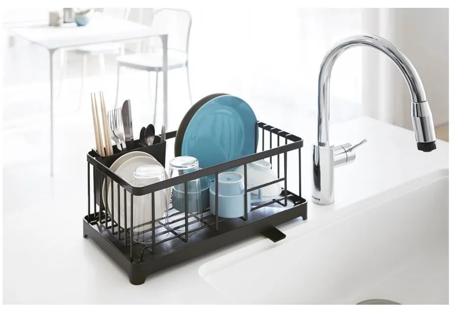 Scolapiatti in filo nero Tower - YAMAZAKI