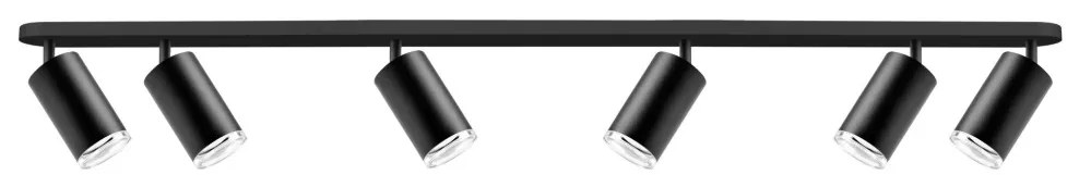 Plafoniera da bagno LED RGBW dimmerabile TURYN 6xGU10/6,5W/230V IP44 nero