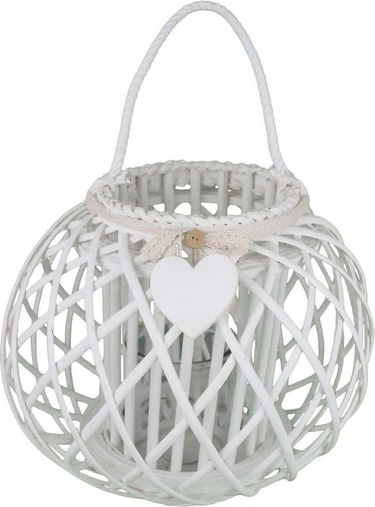 GISELE - lanterna in vimini tondo 20 x 40 cm