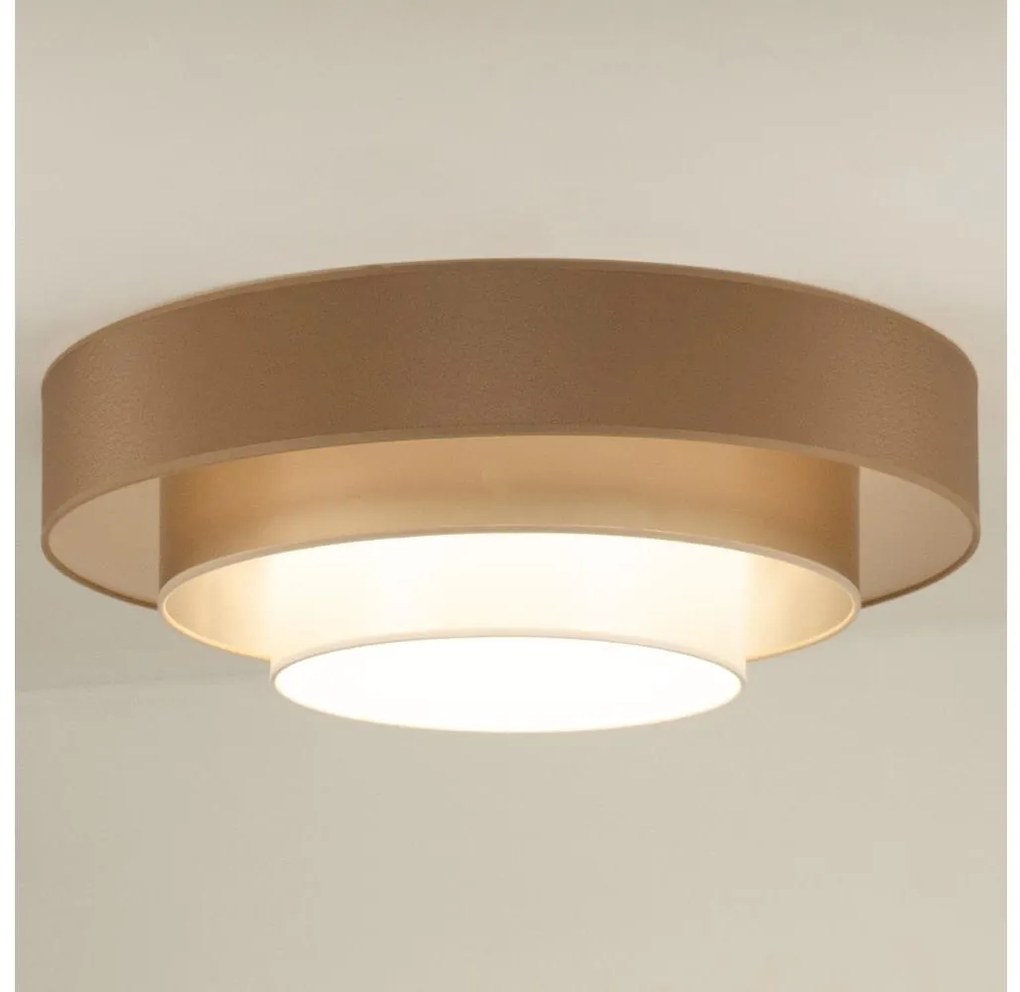 Duolla - Plafoniera LED LUNETA LED/26W/230V diametro 60 cm 4000K marrone/oro