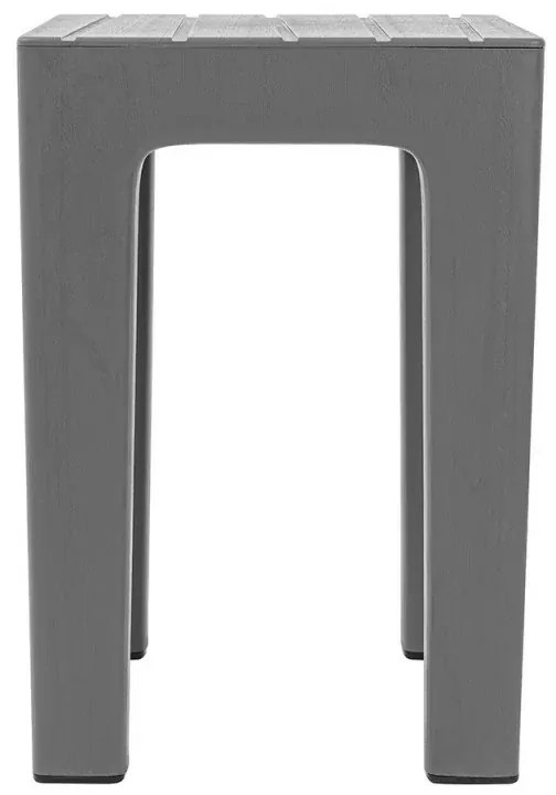 Set 2 pezzi Lello lo sgabello multiuso ad alta resistenza grigio effetto legno
