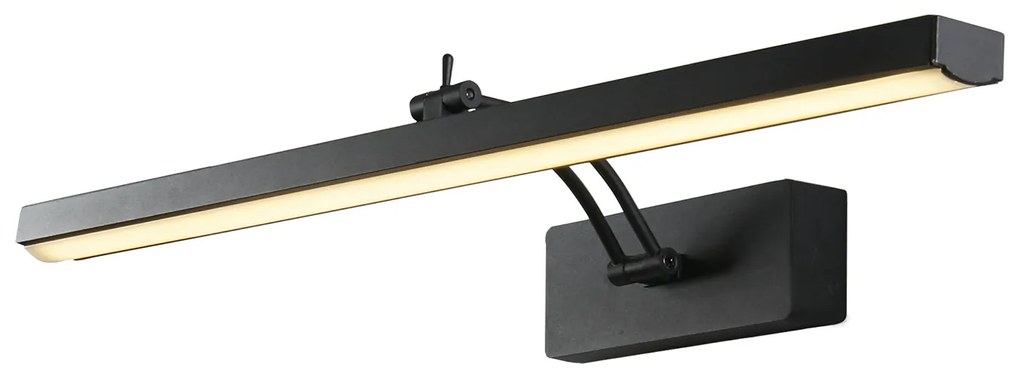 Applique Moderna Rodi Acciaio Nero Policarbonato Led 13,3W 3000K