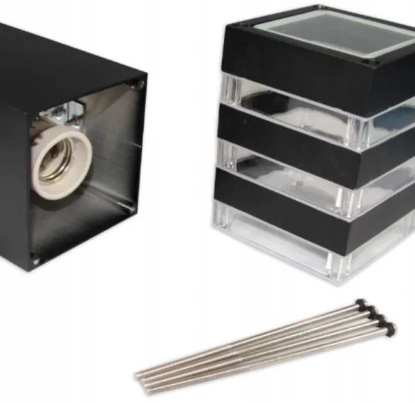 Lampada esterna TEKSAS 1xE27/12W/230V IP44 44 cm antracite con sensore