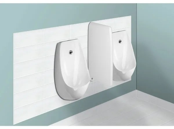 JIKA H8411010000001 - Urinale DOMINO, ingresso e scarico posteriore, ceramica bi