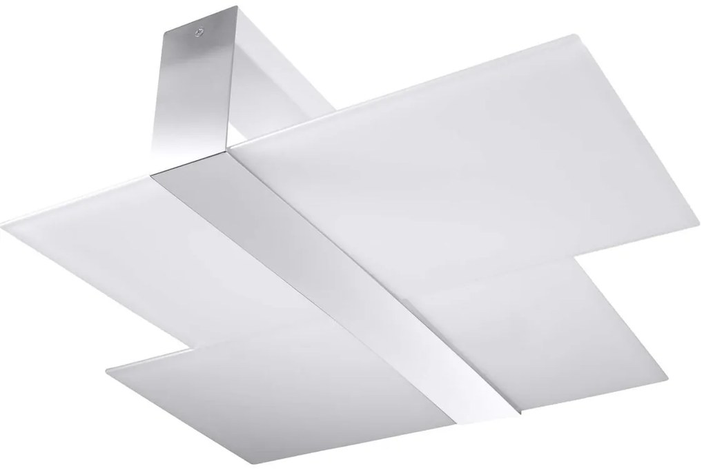 Plafoniera da Soffitto in Acciaio e Vetro Massimo E27 da interno