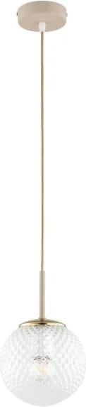Brilagi - Lampada a sospensione su cavo STELLA 1xE27/60W/230V Ø 15 cm beige/oro