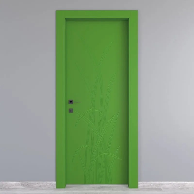 Porta battente Blades Green verde L 60 x H 210 cm destra