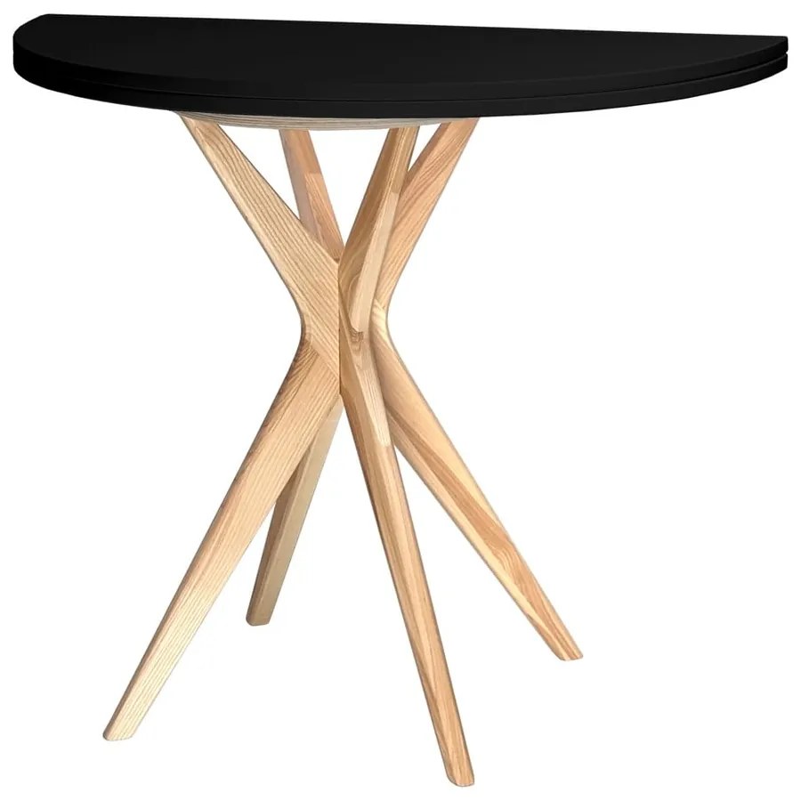 Tavolo da pranzo rotondo allungabile con estensione 65x90 cm Jubi – Ragaba