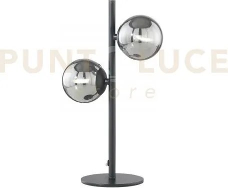 Lampada da tavolo honey nera 2 luci attacco g9 23,4x14x40cm in meta...
