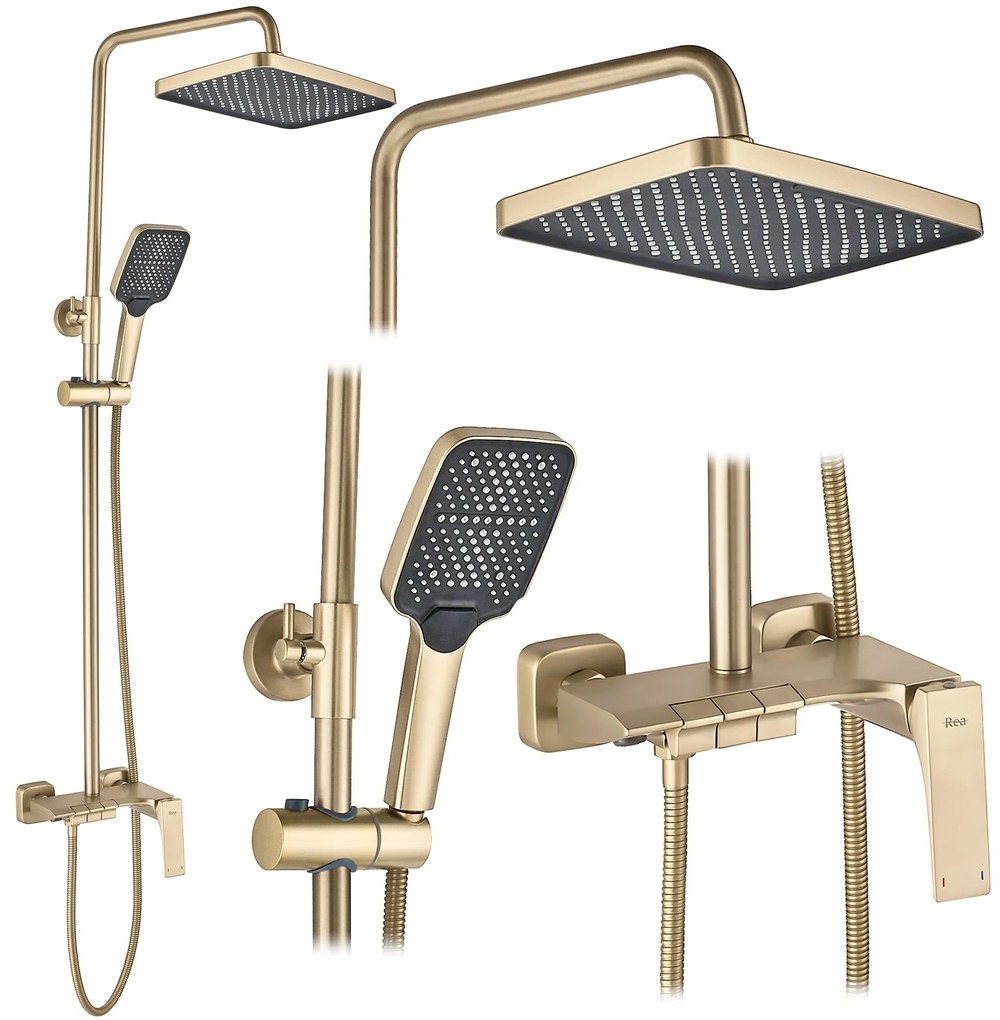 Set doccia REA JOE Brush Gold