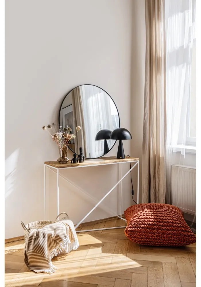 Specchio da parete nero , ø 80 cm Layla - Bonami Essentials