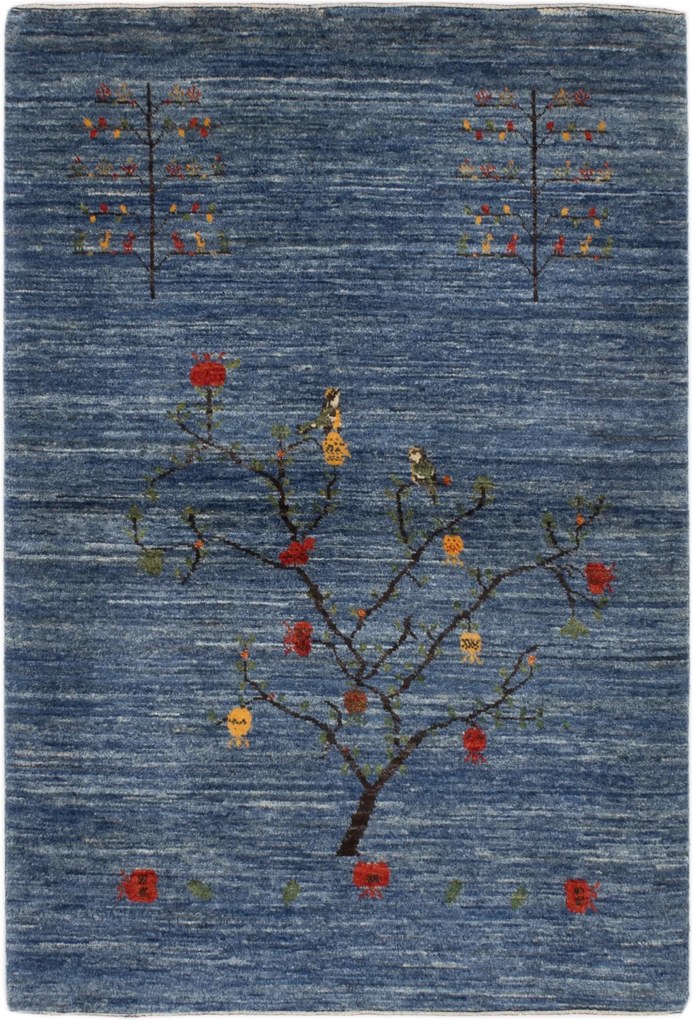 Gashguli Tappeto 160 x 110 Blu (Iran) Annodato A Mano