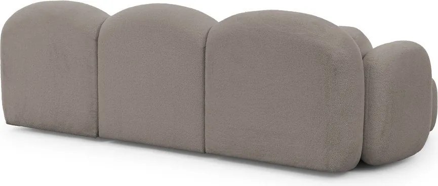 Divano angolare grigio (a U) con rivestimento in bouclé Orbit – Ropez