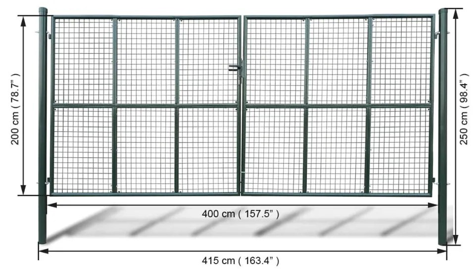Cancello in Rete per Giardino 415 x 250 cm / 400 x 200 cm