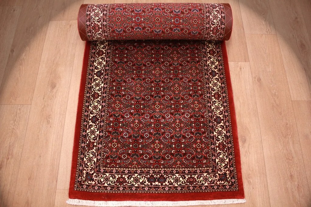 Bidjar Tappeto 390 x 80 (Iran) Annodato A Mano
